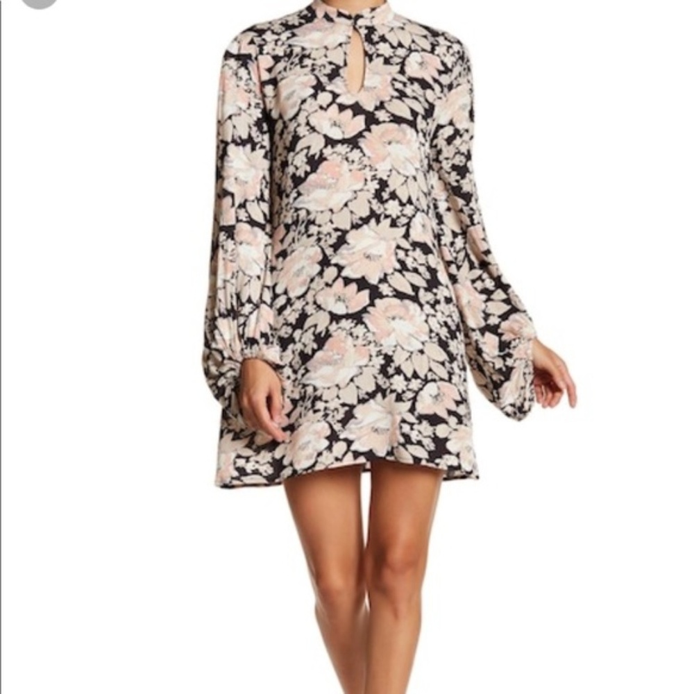WILD PEARL Pullover TUNIC Mini Dress FLORAL Small